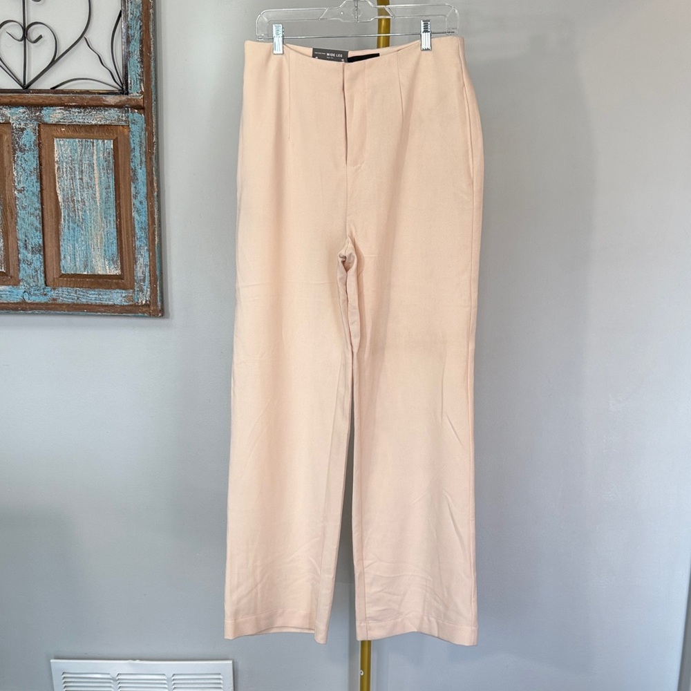 Who What Wear cream Wide-Leg Trousers NEW 8